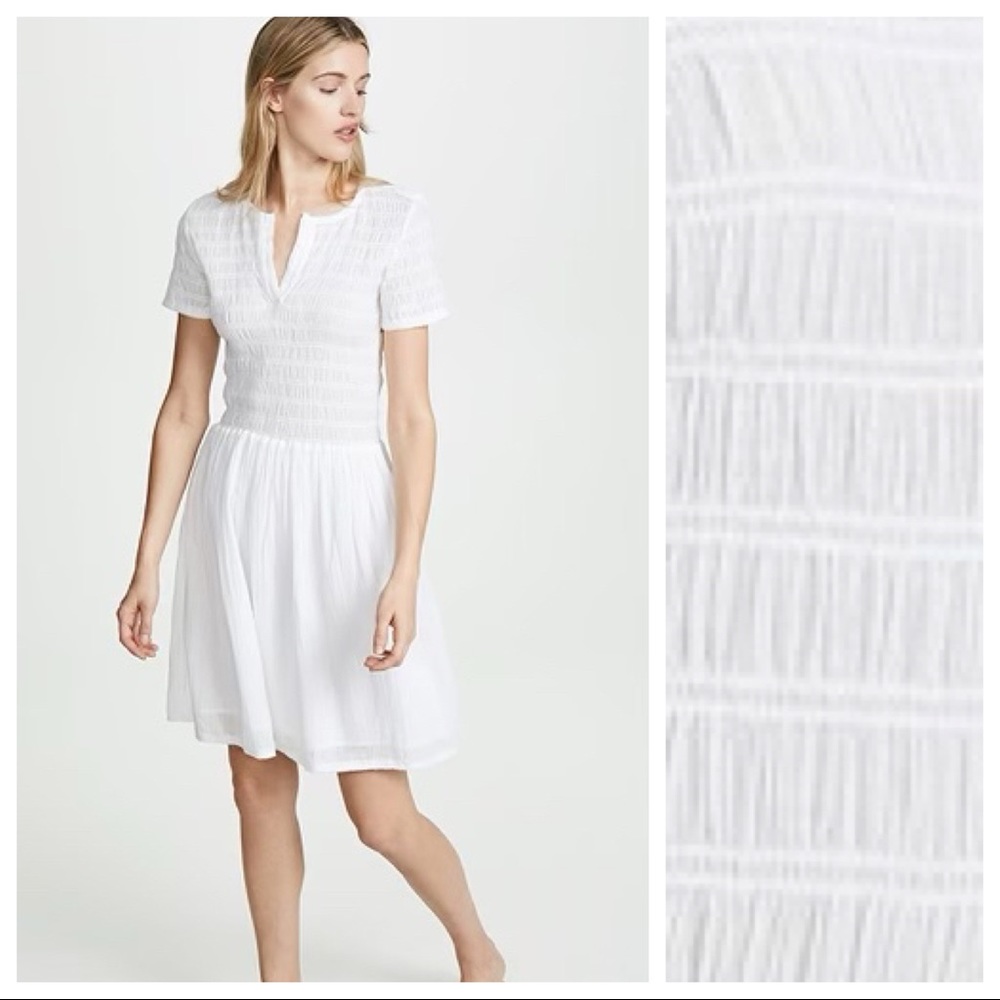 NWT. Club Monaco White Midi Tiyah Dress. Size 6.